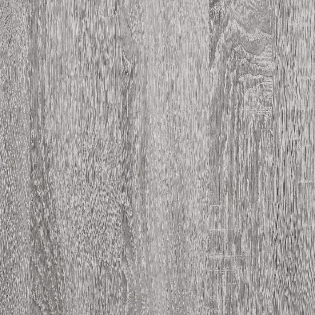 bogreol 100x33x145,5 cm 4 hylder konstrueret træ grå sonoma-eg