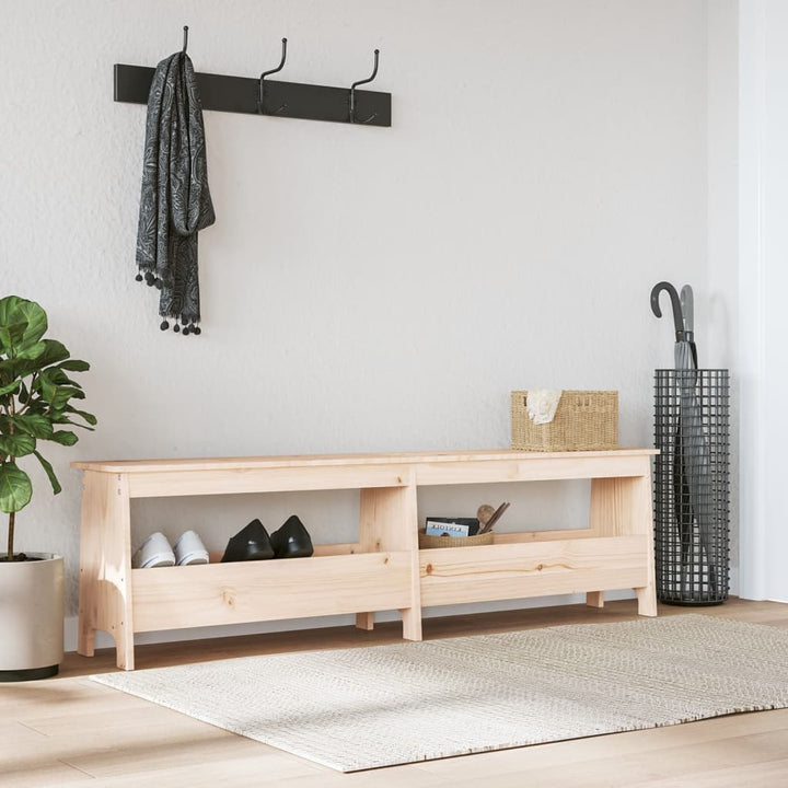 entrébænk 160x28x45 cm massivt træ fyrretræ