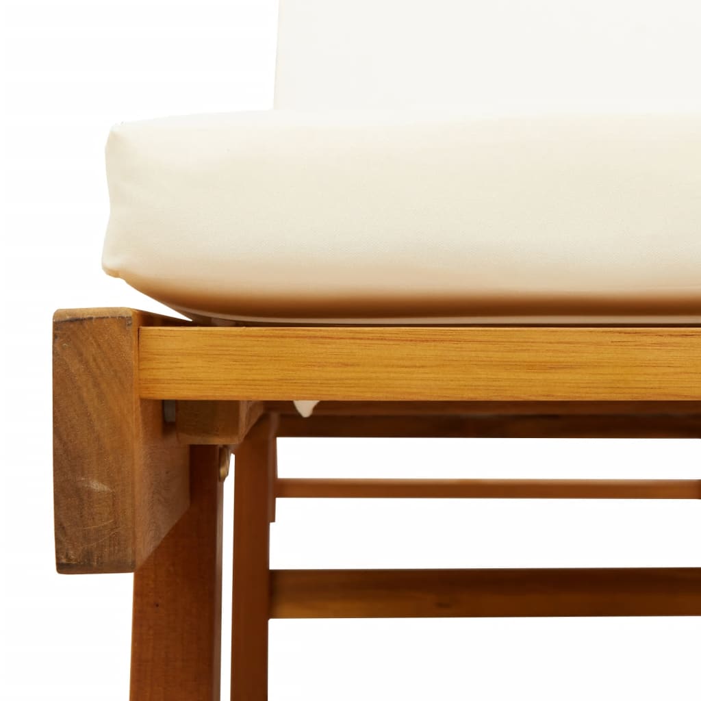 liggestole 2 stk. 200x68x83 cm med hynder massivt akacietræ