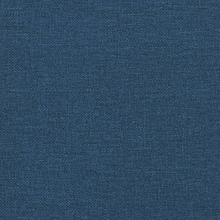 bænk med ryglæn 120x62x75,5 cm stof blå