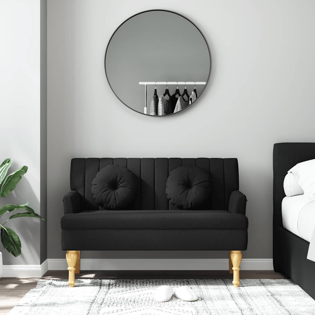 bænk med hynder 113x64,5x75,5 cm stof stof