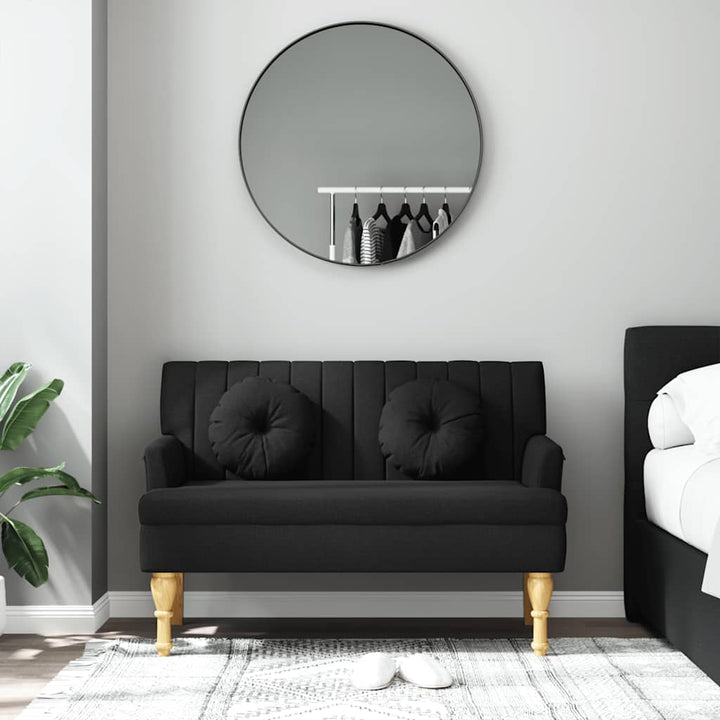 bænk med hynder 113x64,5x75,5 cm stof stof