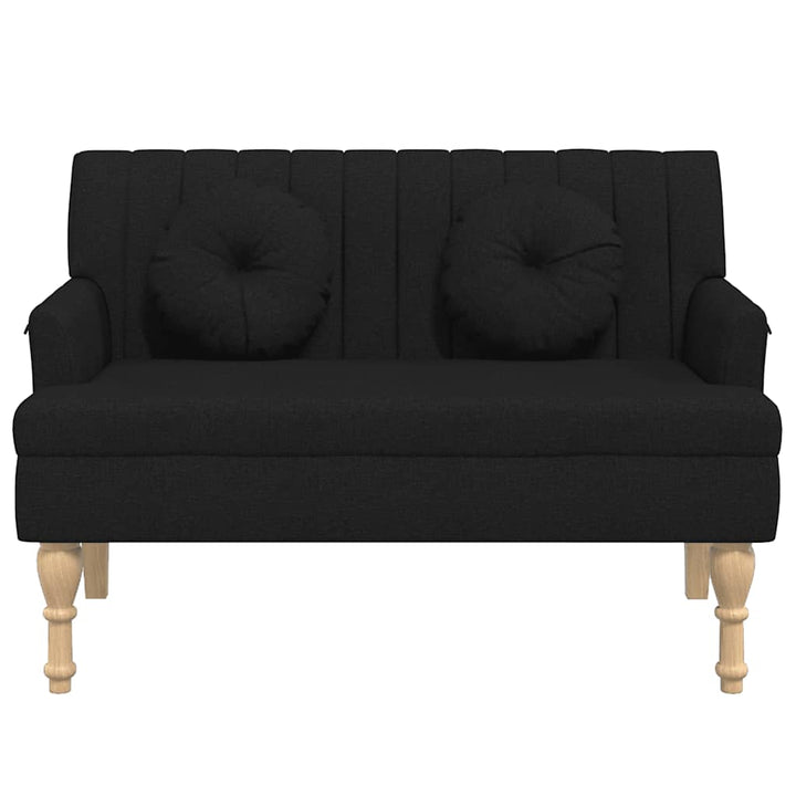 bænk med hynder 113x64,5x75,5 cm stof stof