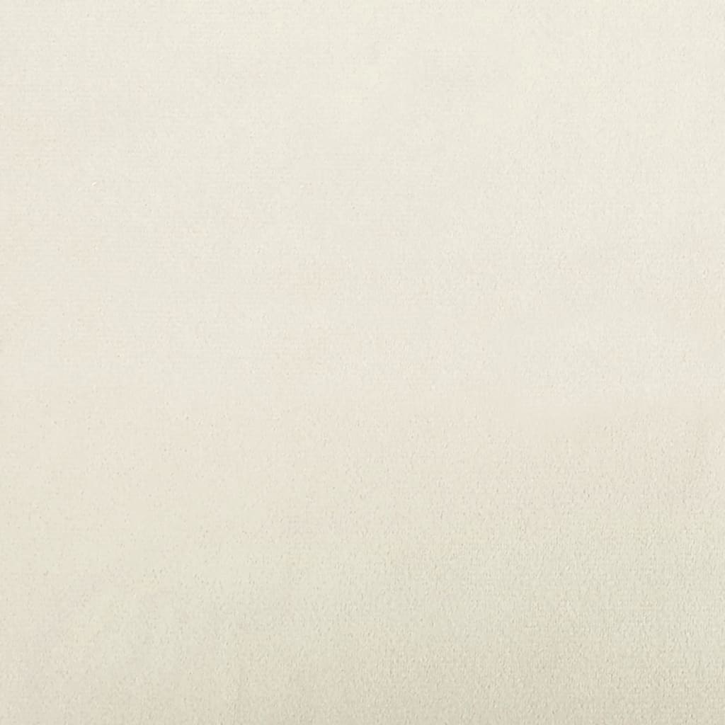 bænk med hynder 120,5x65x75 cm velour creme