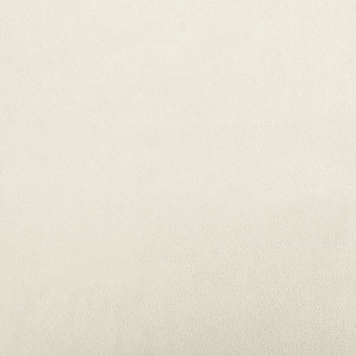 bænk med hynder 120,5x65x75 cm velour creme