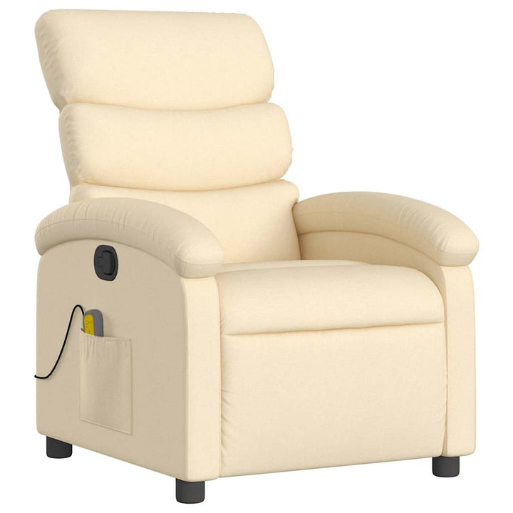 massagestol stof cremefarvet