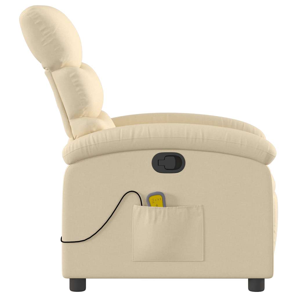 massagestol stof cremefarvet
