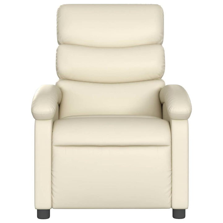 massagestol kunstlæder cremefarvet