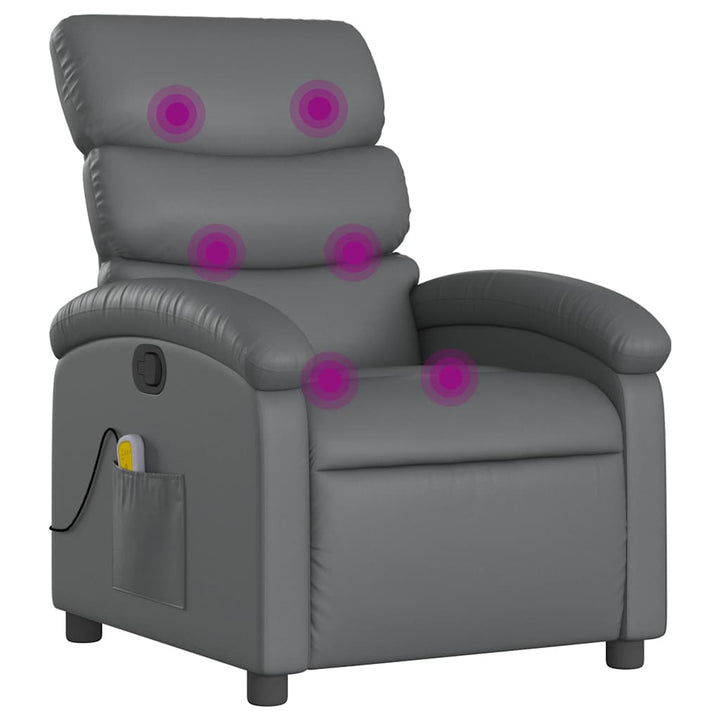 massagestol kunstlæder grå