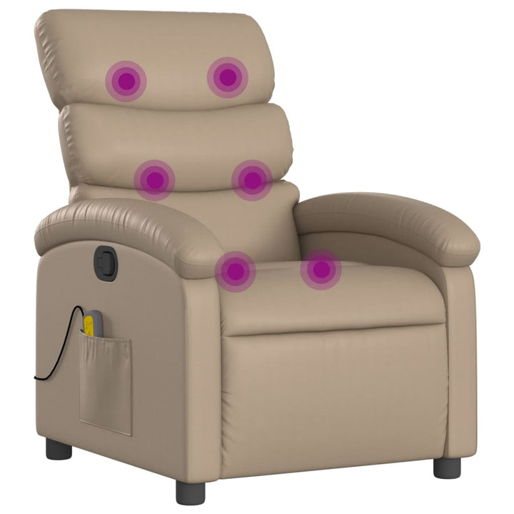 massagestol kunstlæder cappuccino