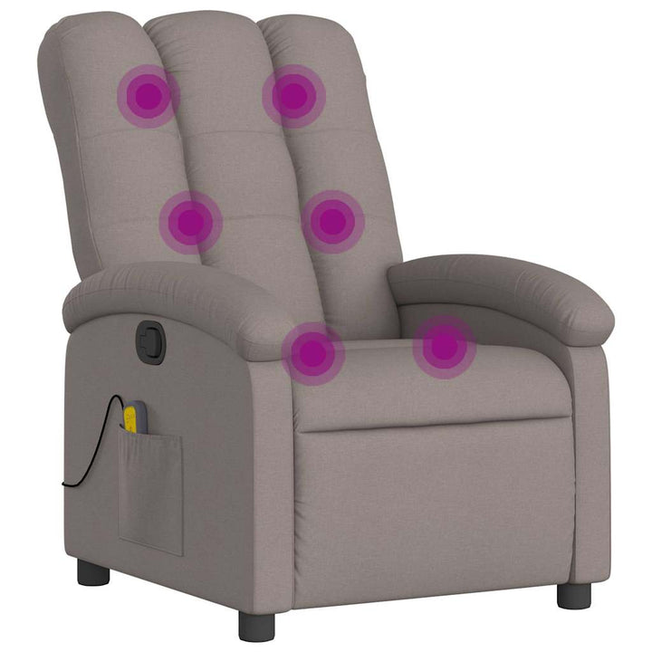massagestol stof gråbrun