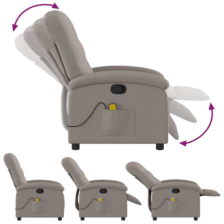 massagestol stof gråbrun
