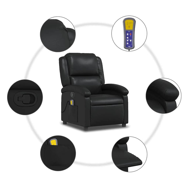 massagestol kunstlæder sort
