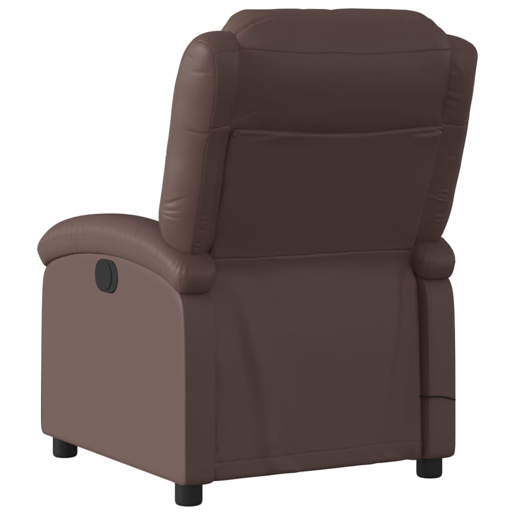 massagestol kunstlæder brun