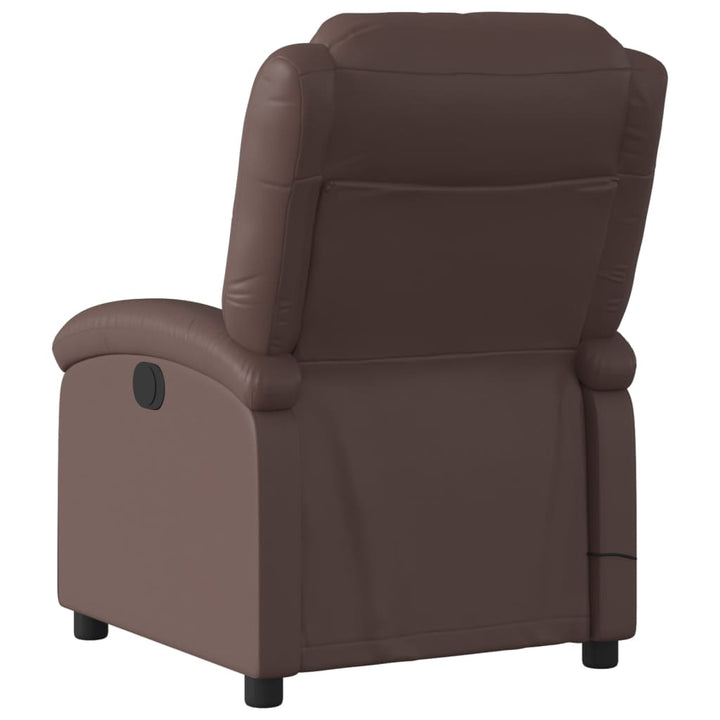 massagestol kunstlæder brun