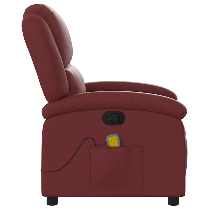 massagestol kunstlæder vinrød