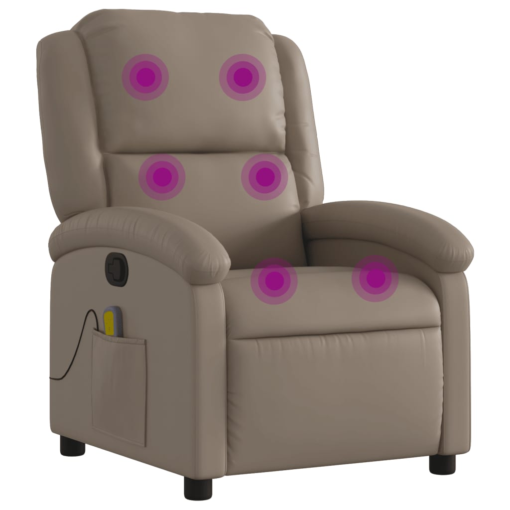 massagestol kunstlæder cappuccino
