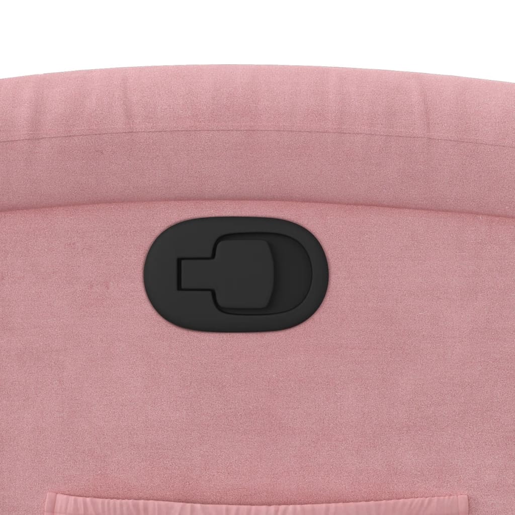 lænestol velour lyserød