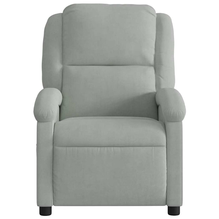 massagestol velour lysegrå