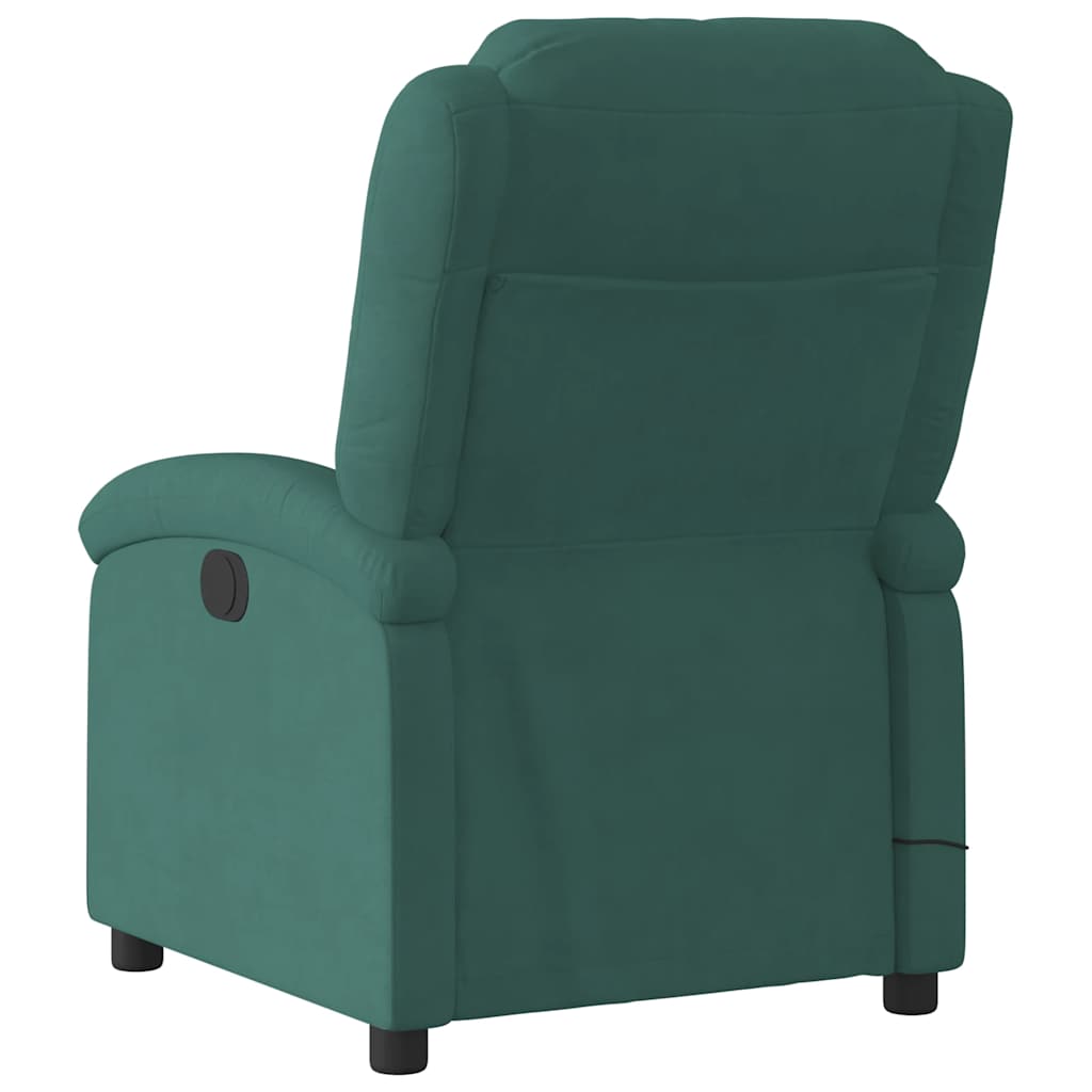 massagestol velour mørkegrøn