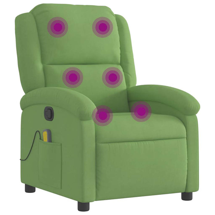 massagestol velour lysegrøn