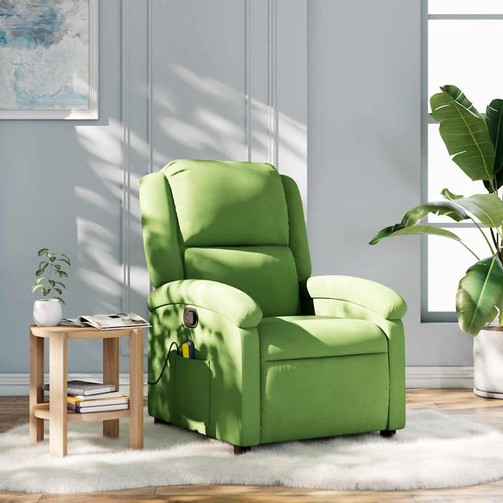 massagestol velour lysegrøn