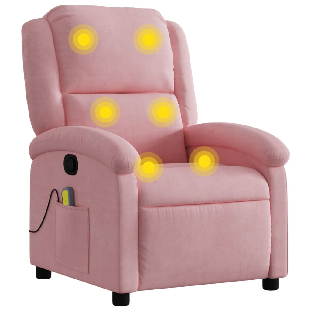 massagestol velour pink