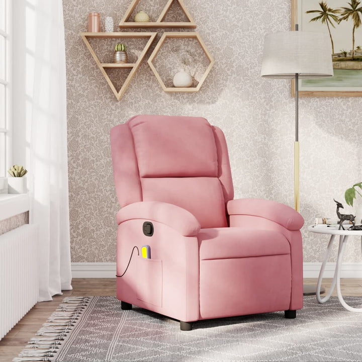 massagestol velour pink