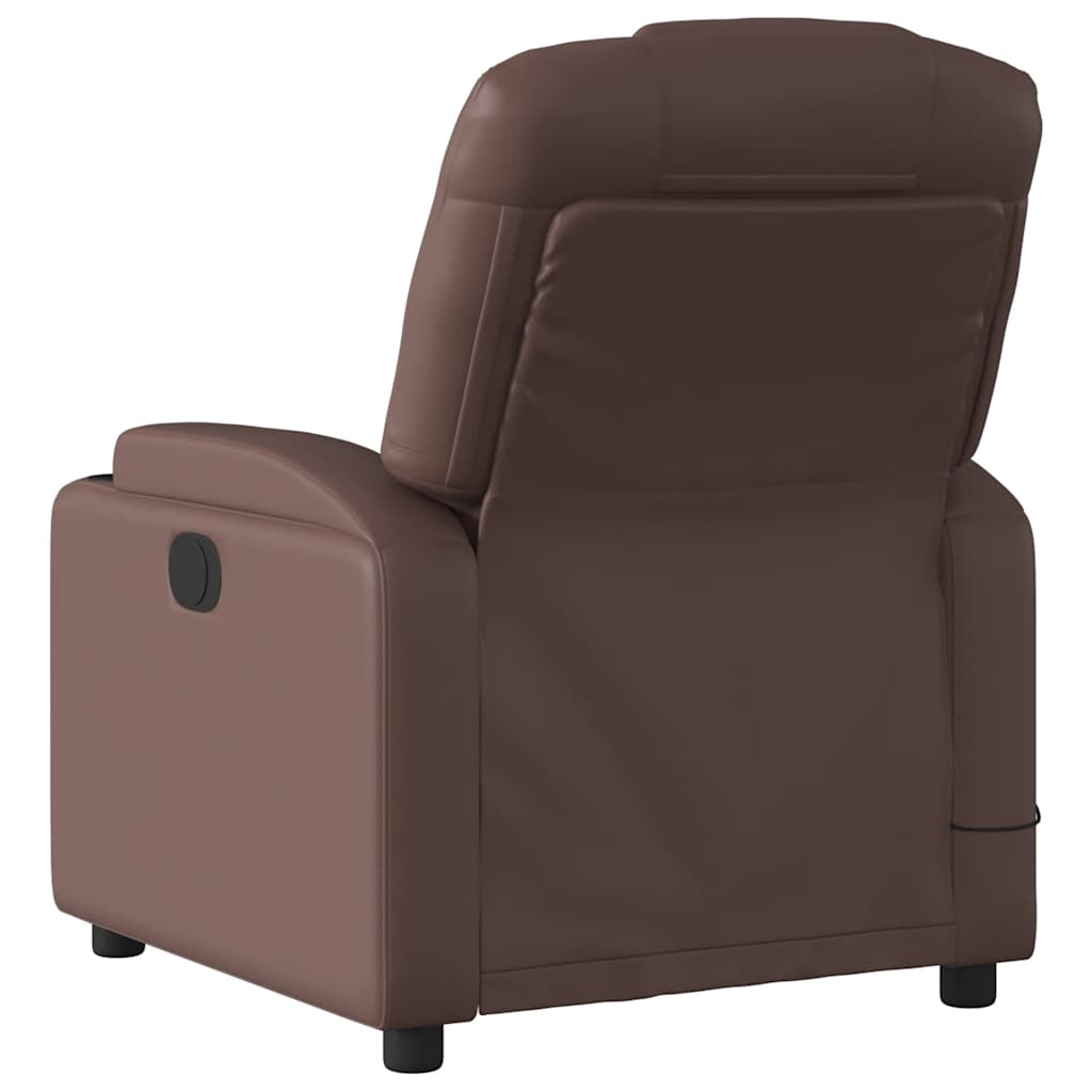 massagestol kunstlæder brun