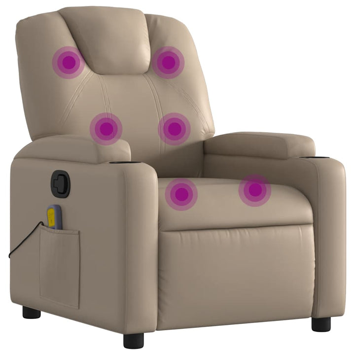 massagestol kunstlæder cappuccino