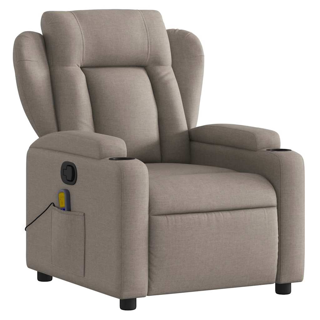 massagestol taupe stof