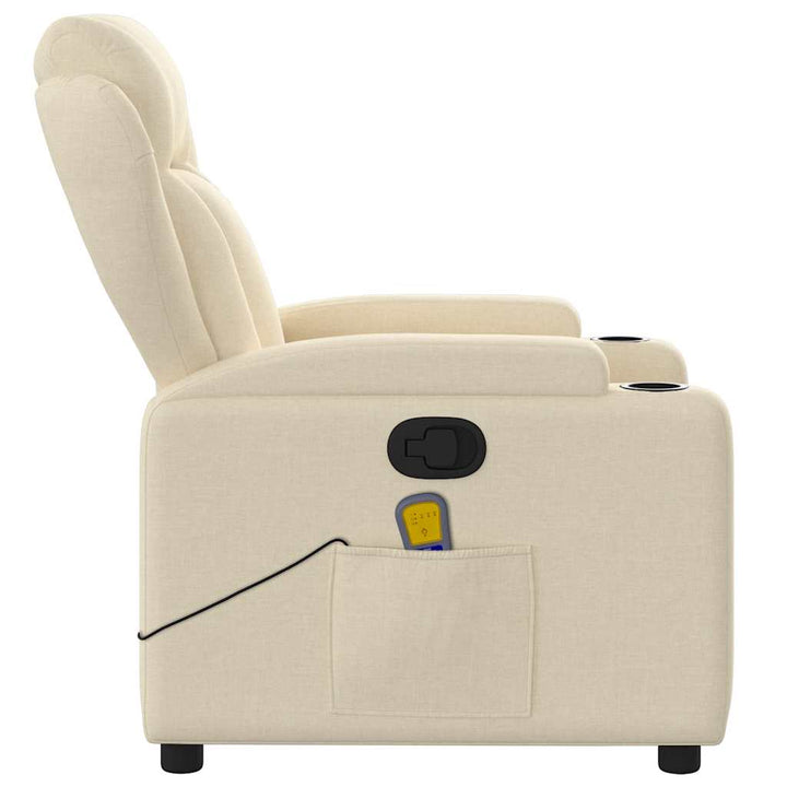 massagestol stof cremefarvet