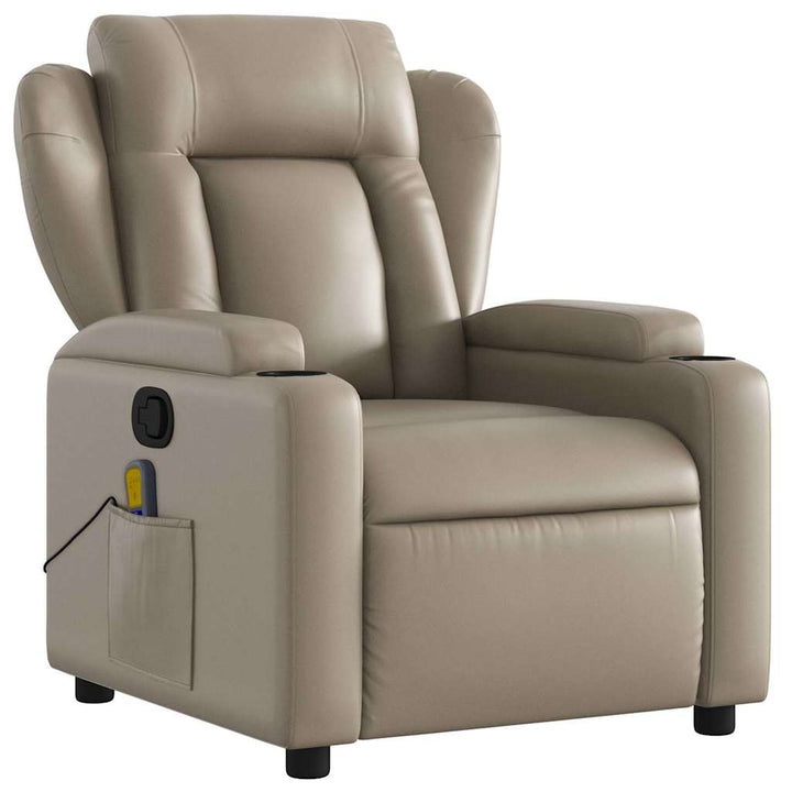 massagestol kunstlæder cappuccino
