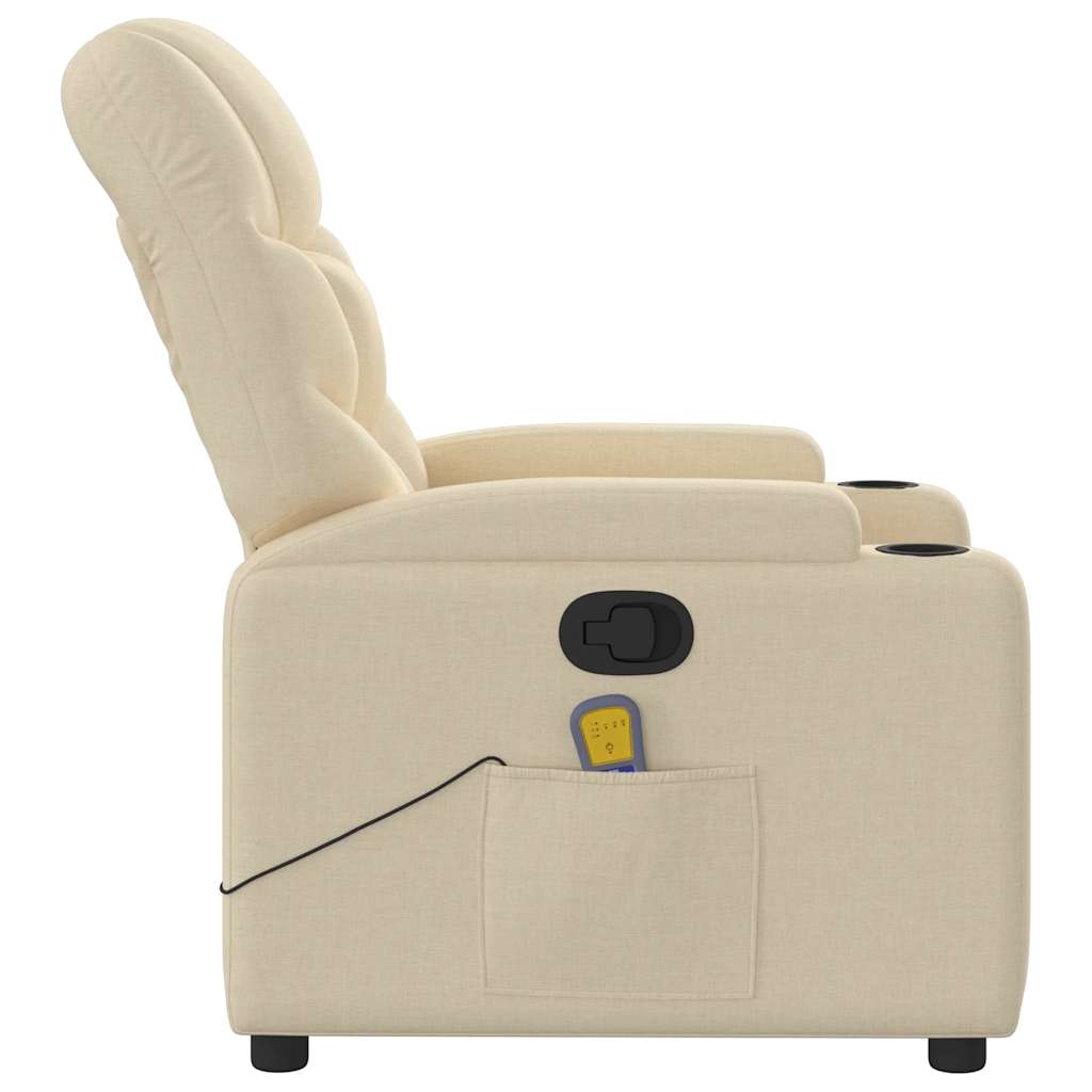massagestol stof cremefarvet