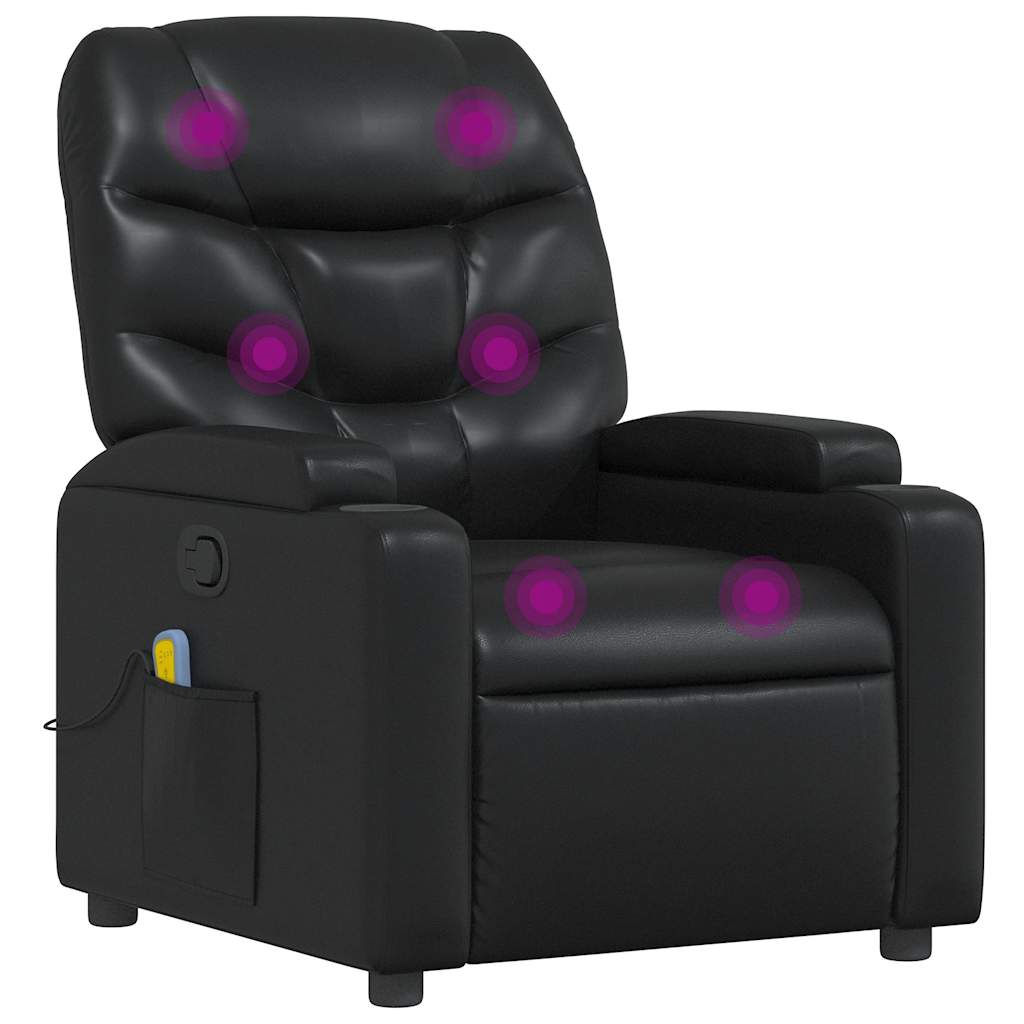 massagestol kunstlæder sort