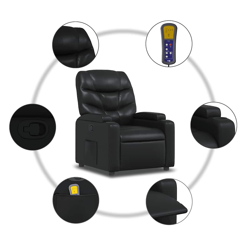 massagestol kunstlæder sort