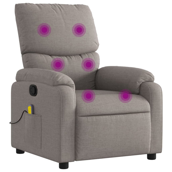 massagestol stof gråbrun