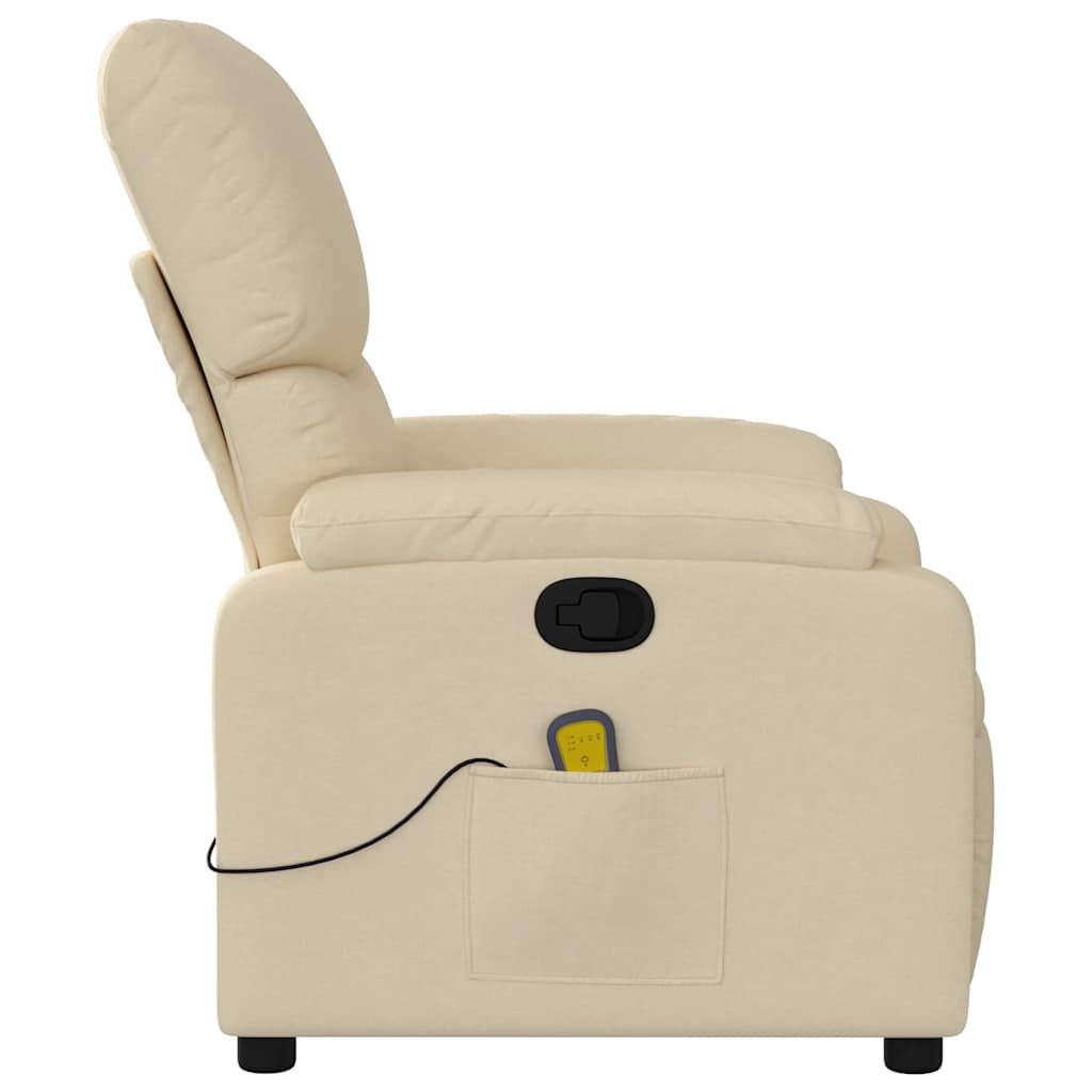 massagestol stof cremefarvet