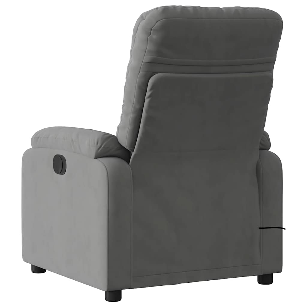 massagestol mikrofiberstof mørkegrå