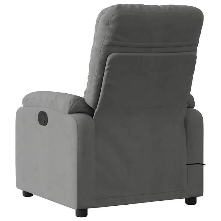 massagestol mikrofiberstof mørkegrå