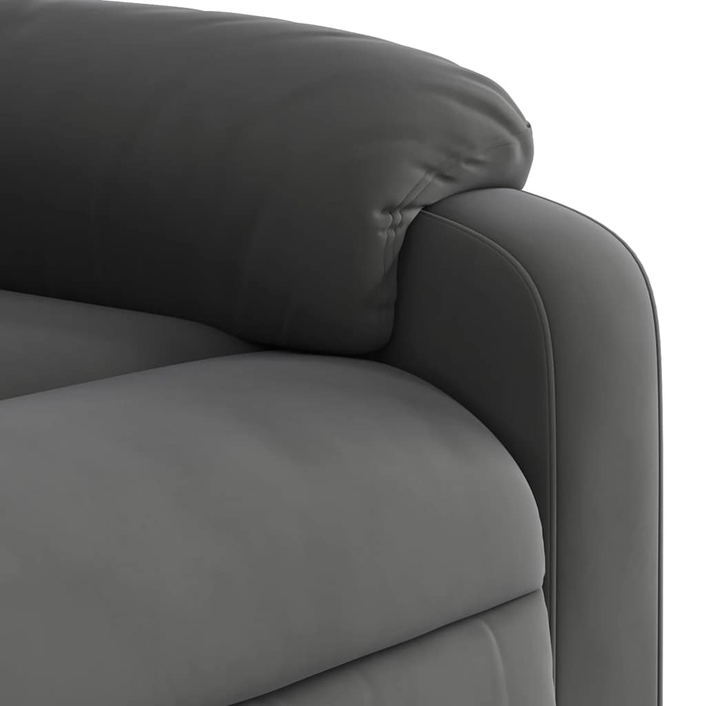 massagestol mikrofiberstof mørkegrå