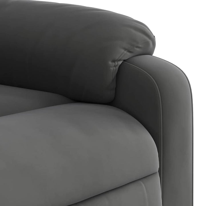 massagestol mikrofiberstof mørkegrå