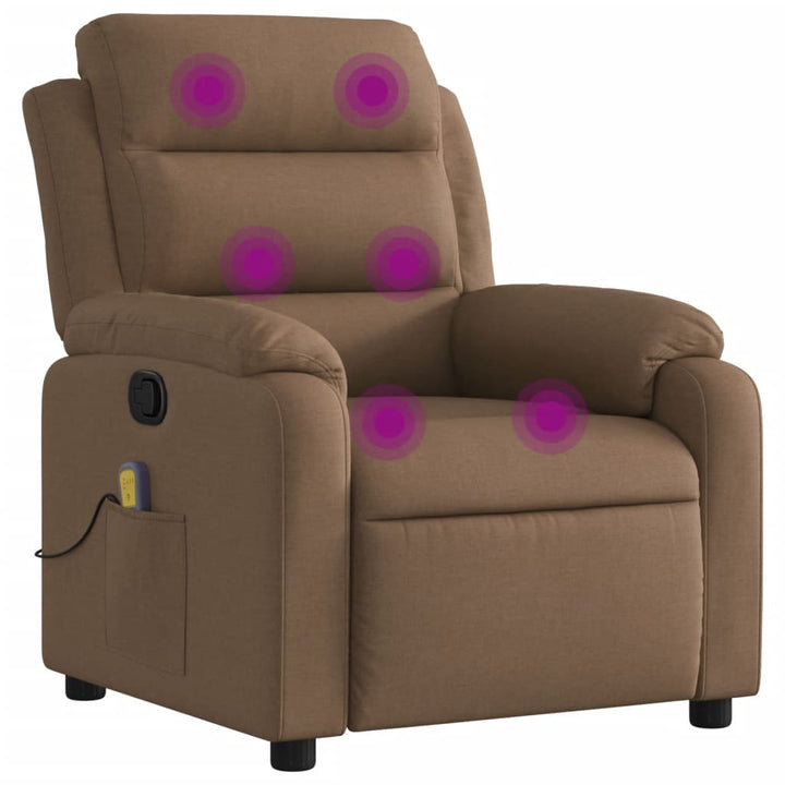 massagestol stof brun