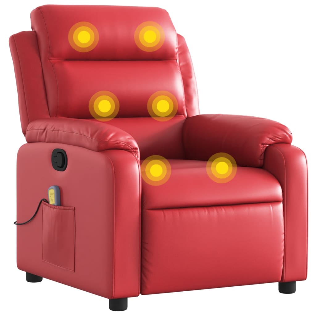 massagestol kunstlæder rød