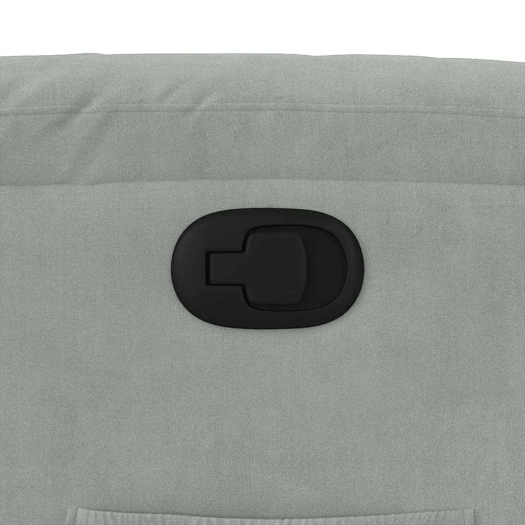 lænestol velour lysegrå