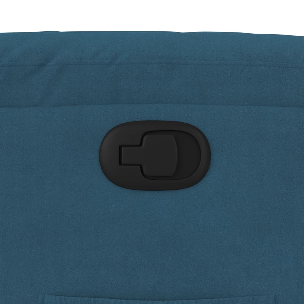 lænestol velour blå