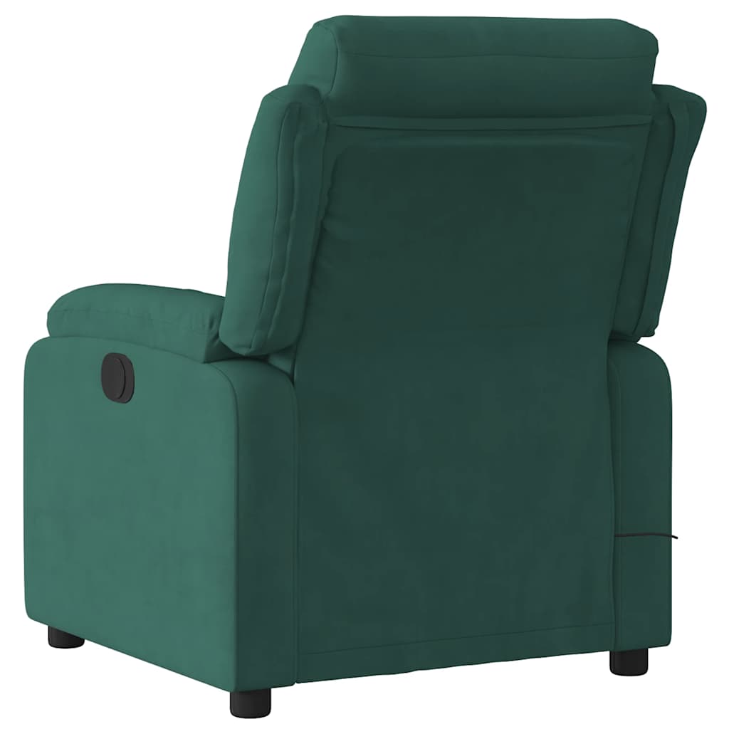 massagestol velour mørkegrøn