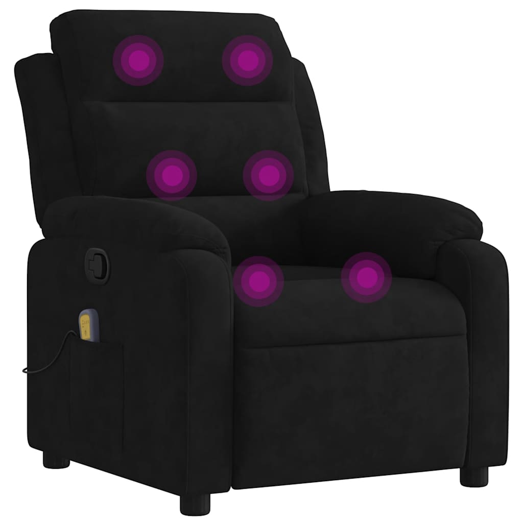 massagestol velour sort