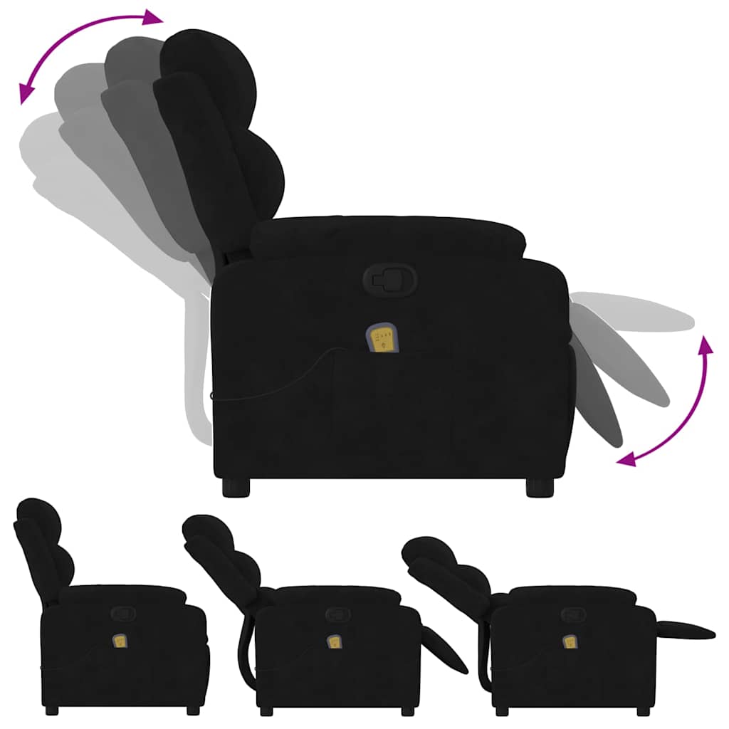 massagestol velour sort