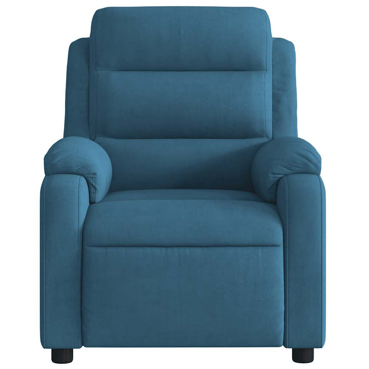 massagestol velour blå